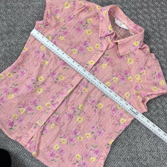 ALC At Last Shirt Womens Large Button Floral Cottagecore Everyday Pink - Picture 5 of 9